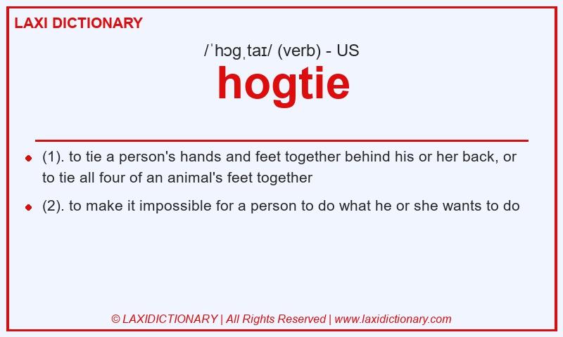 Definition hogtie in American English