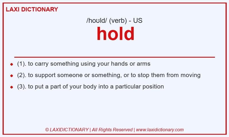 Definition hold in American English