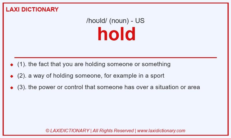 Definition hold in American English