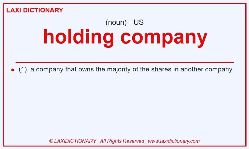 Definition holding company in American English
