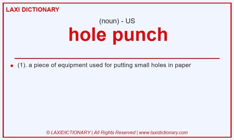 Definition hole punch in American English