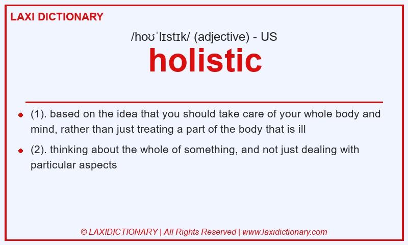 Definition holistic in American English