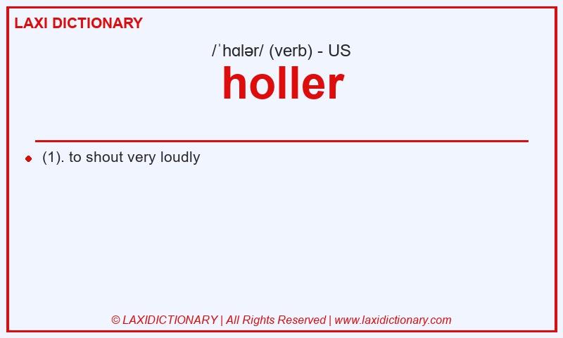 Definition holler in American English