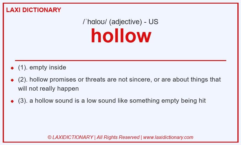 Definition hollow in American English