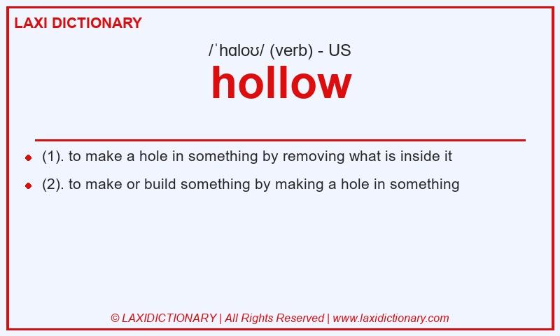 Definition hollow in American English