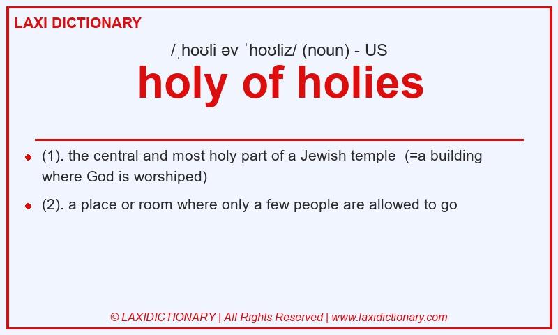 Definition holy of holies in American English