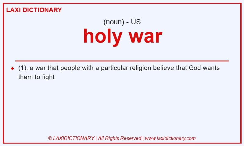 Definition holy war in American English