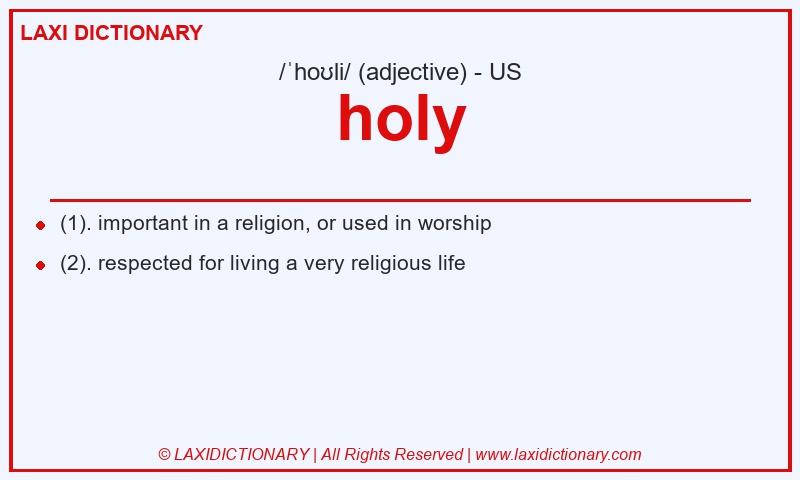 Definition holy in American English