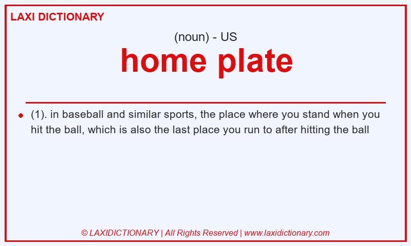 Definition home plate in American English
