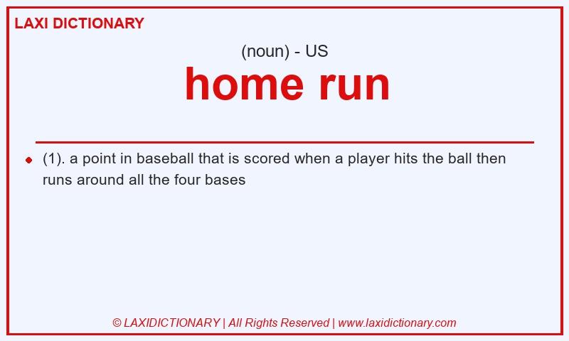 Definition home run in American English
