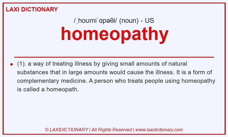 Definition homeopathy in American English