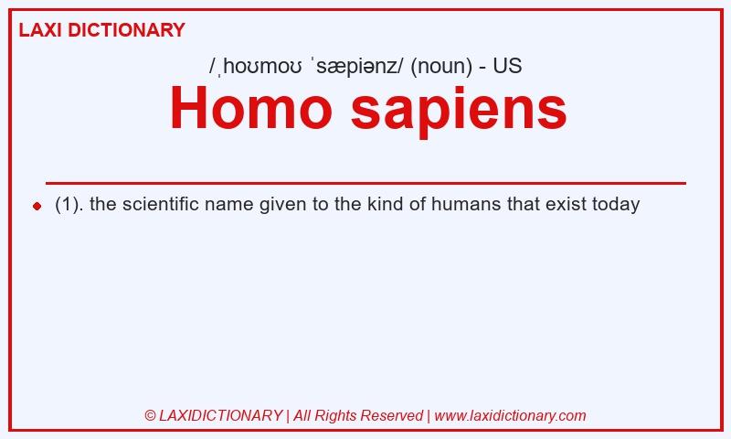 Definition Homo sapiens in American English
