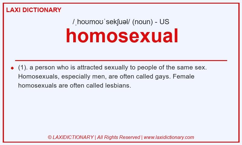 Definition homosexual in American English