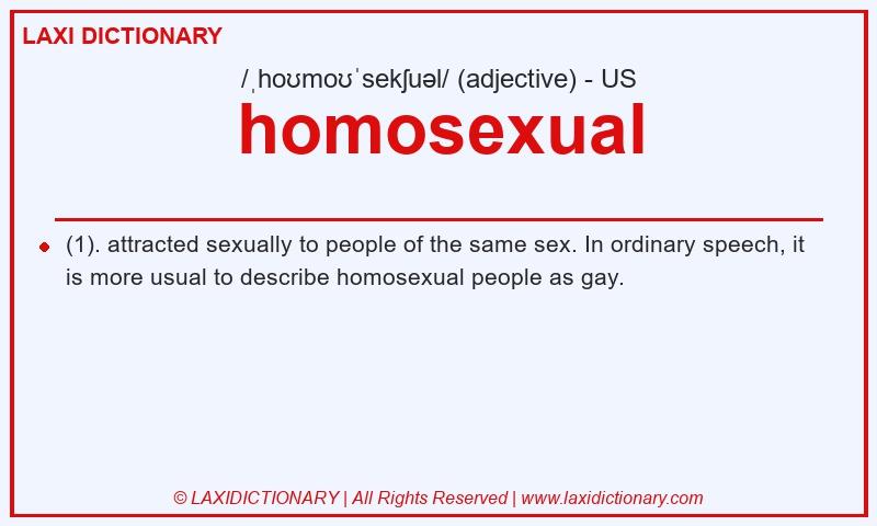 Definition homosexual in American English