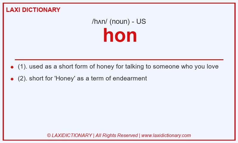 Definition hon in American English