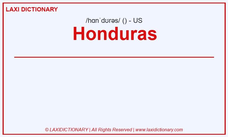 Definition Honduras in American English