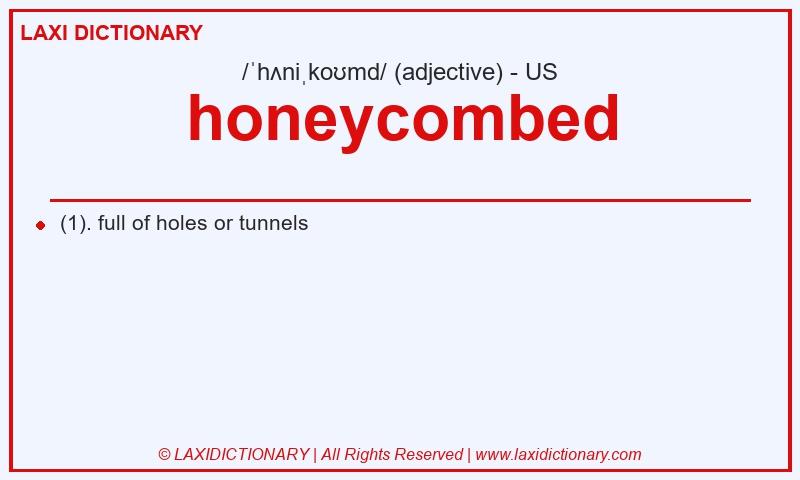Definition honeycombed in American English