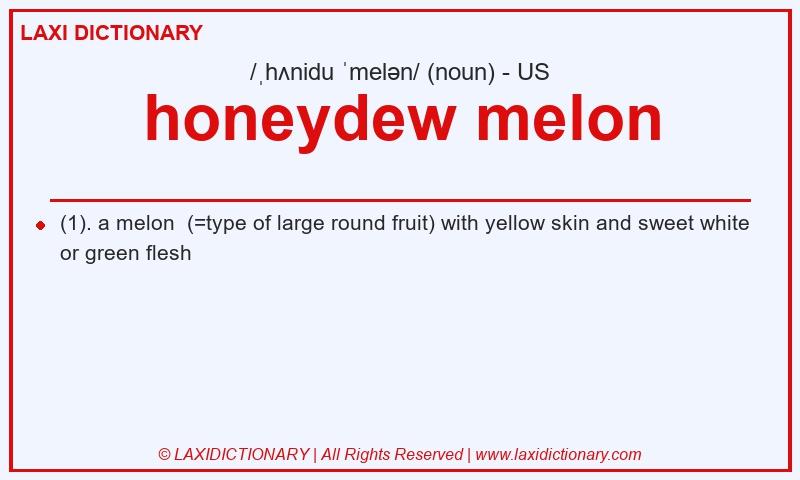 Definition honeydew melon in American English