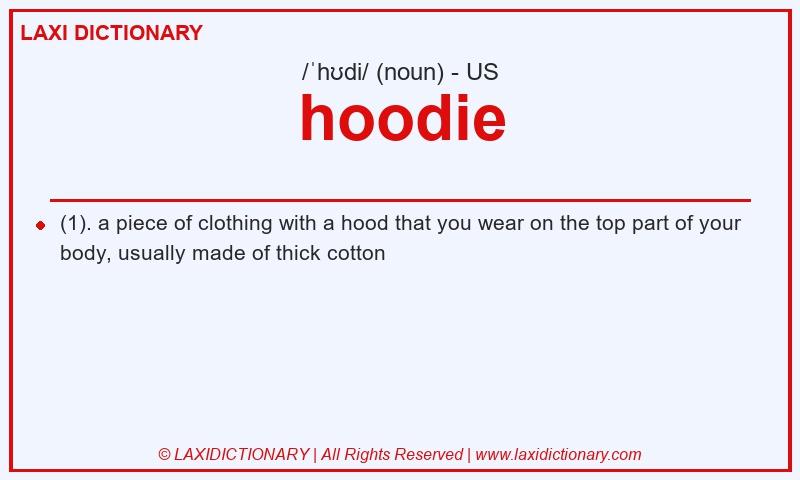 Definition hoodie in American English