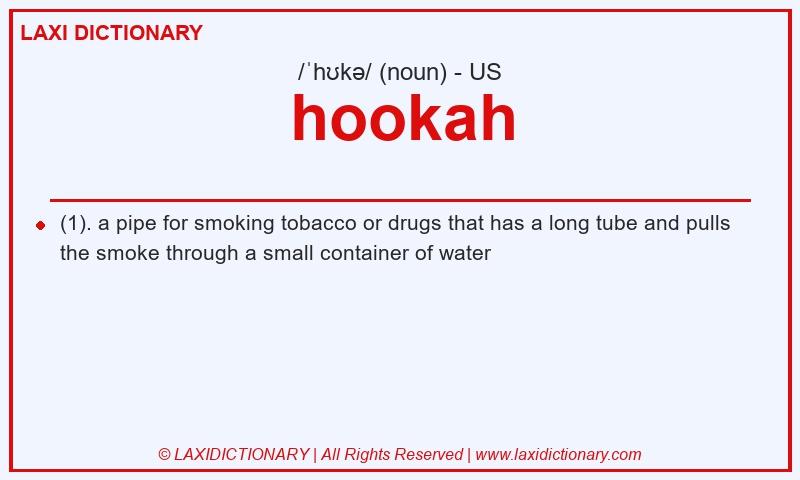 Definition hookah in American English