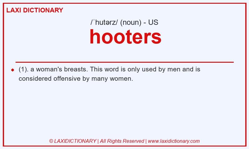Definition hooters in American English