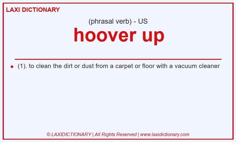 Definition hoover up in American English