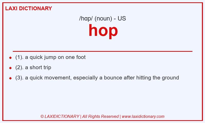 Definition hop in American English