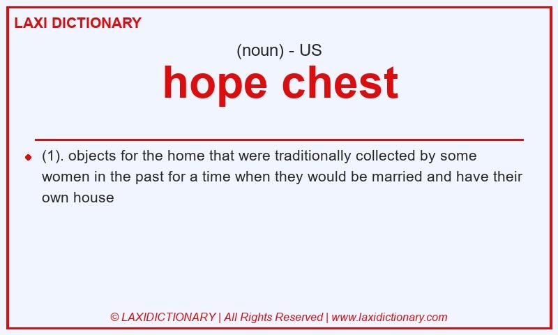 Definition hope chest in American English