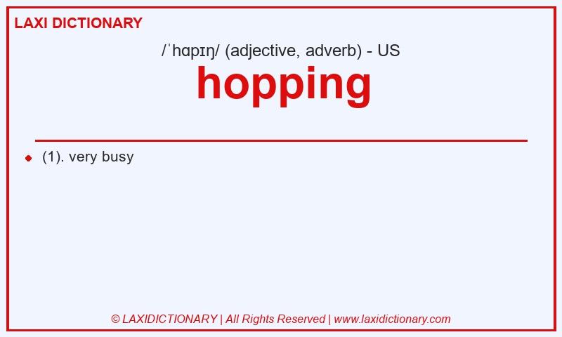 Definition hopping in American English