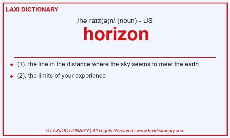 Definition horizon in American English