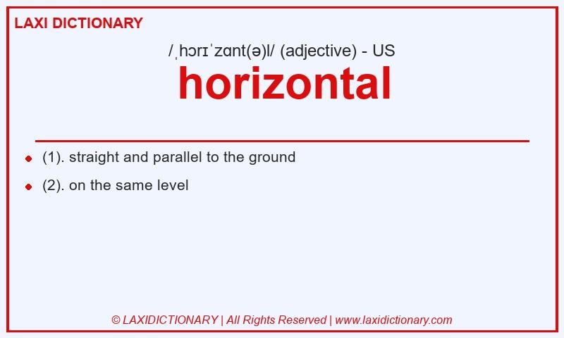 Definition horizontal in American English