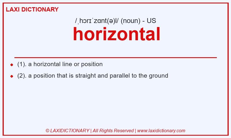 Definition horizontal in American English