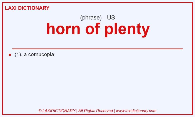 Definition horn of plenty in American English