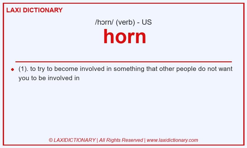 Definition horn in American English