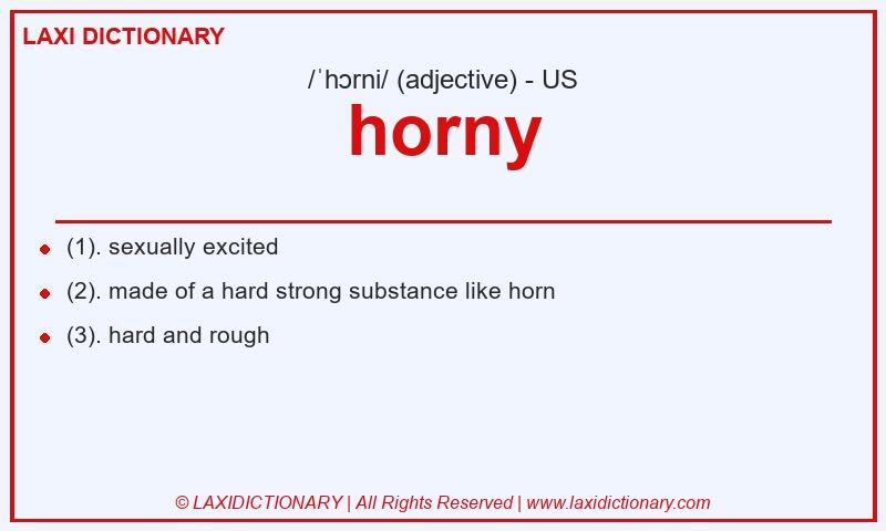 Definition horny in American English