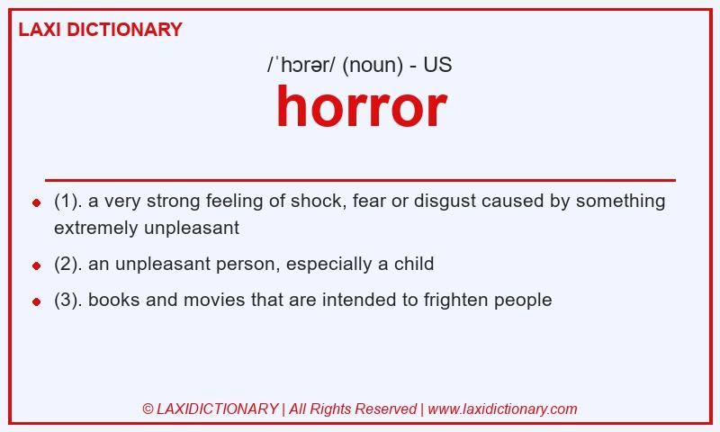 Definition horror in American English