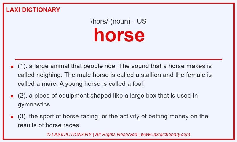 Definition horse in American English