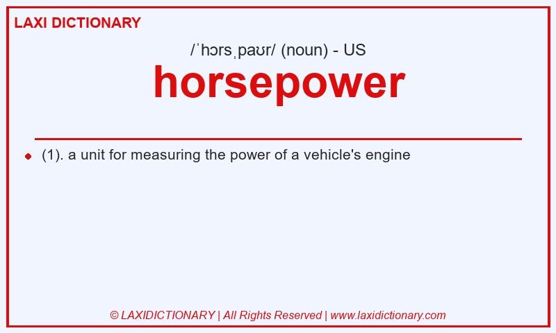 Definition horsepower in American English