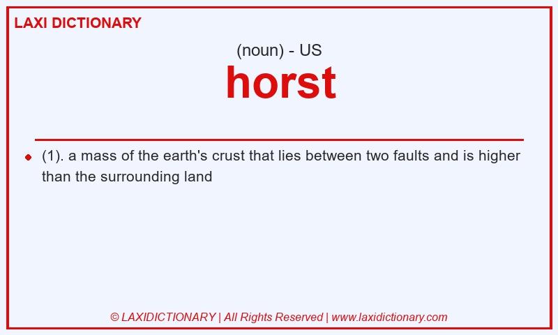 Definition horst in American English