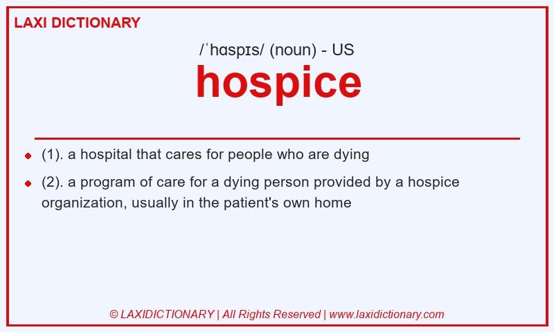 Definition hospice in American English