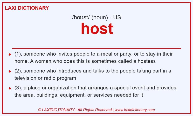 Definition host in American English