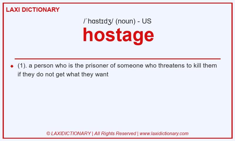Definition hostage in American English