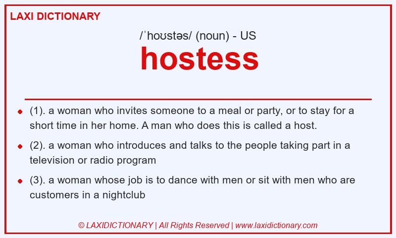 Definition hostess in American English