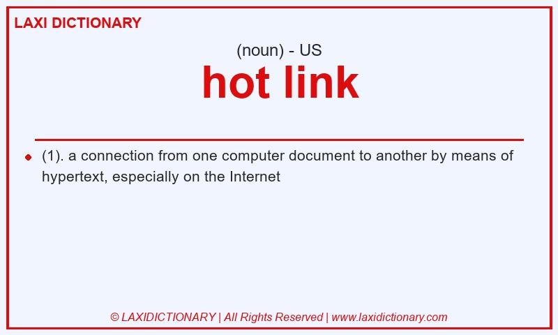 Definition hot link in American English