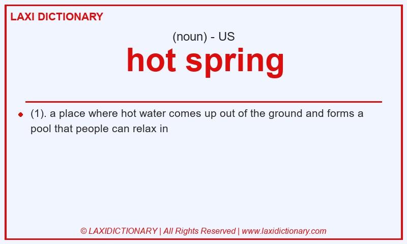 Definition hot spring in American English