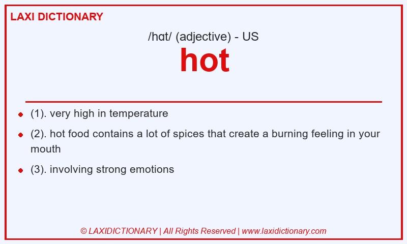 Definition hot in American English