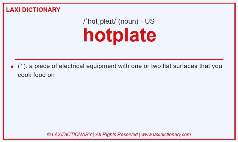 Definition hotplate in American English