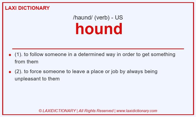 Definition hound in American English