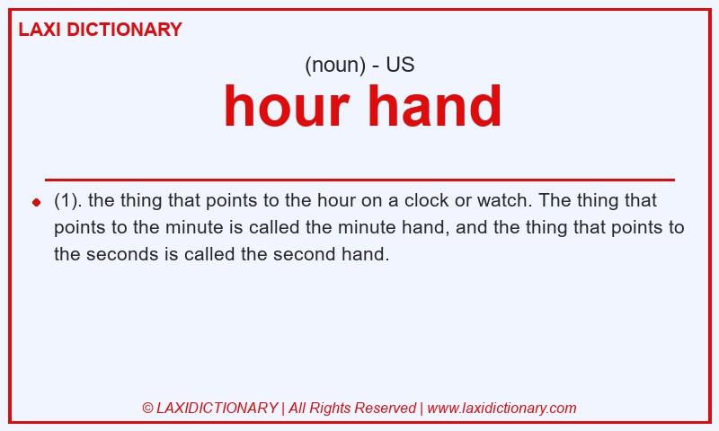 Definition hour hand in American English