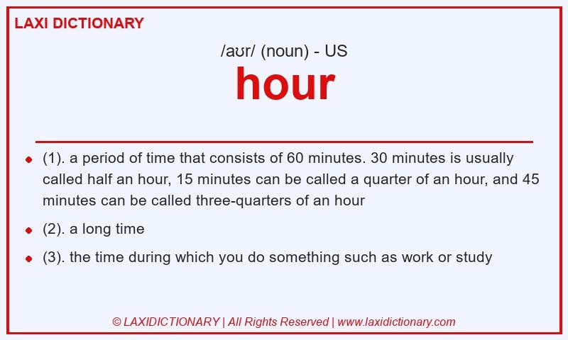 Definition hour in American English